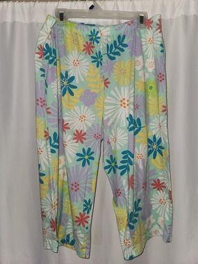 White Stag Mint Floral Lounge Pants Size L #leisure #cozy #lounge #lightweight